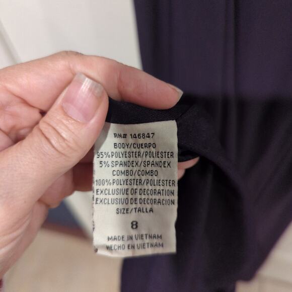 Maya Brooke Purple Dress, NWT, 8 - Picture 4 of 6